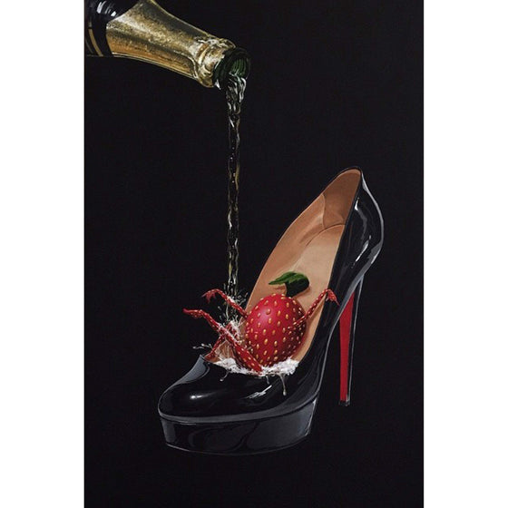 Champagne Shoe - Canvas & Metal