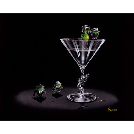 Gangster Martini (2 Shots and a Splash) - Canvas