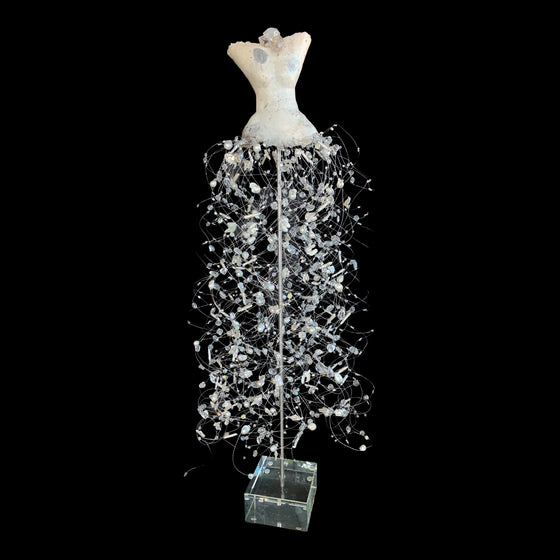 White Raku Salt Water Pearl Dress - Estella Fransbergen