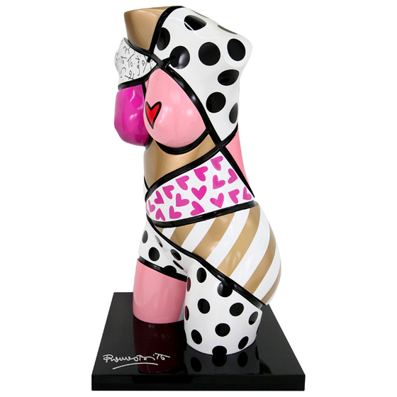 Classic Britto Pink Sculpture - Romero Britto