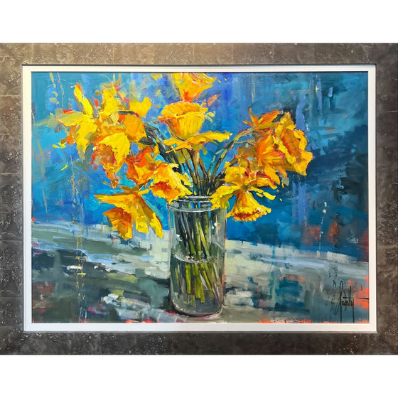 Steven Quartly  Daffodils  Original Oil on Canvas